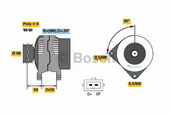BOSCH 0 123 515 028 Генератор 115 для VOLVO (Вольво) BOSCH 0 123 515 028 Генератор 115 для VOLVO (Вольво)