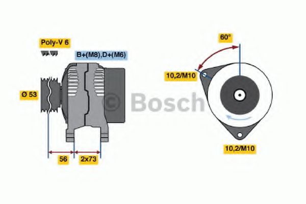 BOSCH 0 986 040 380 Генератор для BMW 3 (Бмв 3) BOSCH 0 986 040 380 Генератор для BMW 3 (Бмв 3)