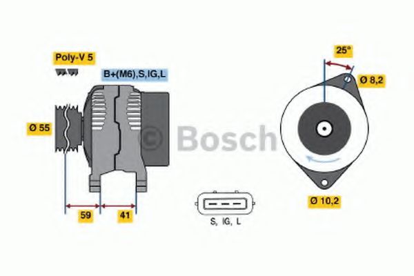 BOSCH 0 986 042 331 Генератор 