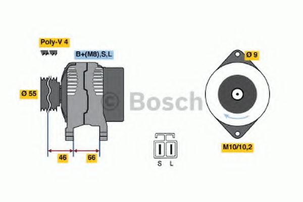 BOSCH 0 986 040 491 Генератор 06 1994 для FORD USA PROBE II (Форд сша Пробэ 2) BOSCH 0 986 040 491 Генератор 06 1994 для FORD USA PROBE II (Форд сша Пробэ 2)