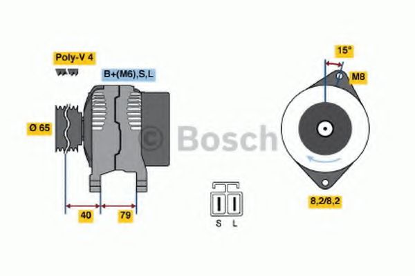 BOSCH 0 986 040 511 Генератор для MITSUBISHI ETERNA IV (Митсубиши/митсубиси Этэрна иv) BOSCH 0 986 040 511 Генератор для MITSUBISHI ETERNA IV (Митсубиши/митсубиси Этэрна иv)