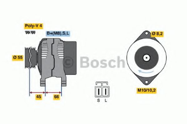 BOSCH 0 986 040 541 Генератор 11 1996 для MAZDA 323 S V (Мазда 323 с5) BOSCH 0 986 040 541 Генератор 11 1996 для MAZDA 323 S V (Мазда 323 с5)
