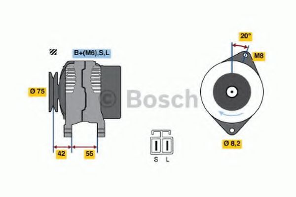 BOSCH 0 986 040 551 Генератор для MITSUBISHI L 300 STARWAGON (Митсубиши/митсубиси Л 300 старвагон) BOSCH 0 986 040 551 Генератор для MITSUBISHI L 300 STARWAGON (Митсубиши/митсубиси Л 300 старвагон)