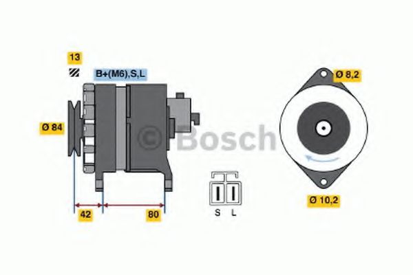 BOSCH 0 986 040 581 Генератор для NISSAN PRIMERA (Ниссан Примера) BOSCH 0 986 040 581 Генератор для NISSAN PRIMERA (Ниссан Примера)