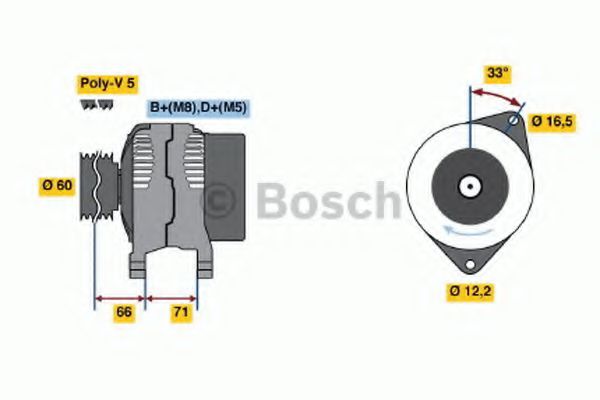BOSCH 0 986 040 621 Генератор для автомобилей с кондиционером для FIAT BRAVA (Фиат Брава) BOSCH 0 986 040 621 Генератор для автомобилей с кондиционером для FIAT BRAVA (Фиат Брава)