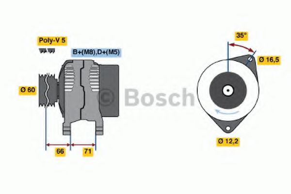 BOSCH 0 986 040 651 Генератор для FIAT BRAVA (Фиат Брава) BOSCH 0 986 040 651 Генератор для FIAT BRAVA (Фиат Брава)