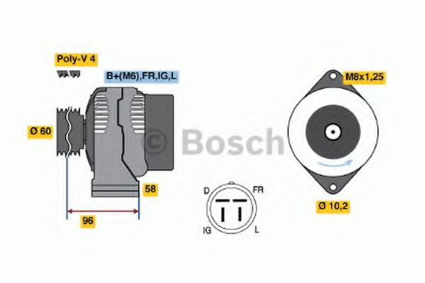 BOSCH 0 986 040 910 Генератор для HONDA CIVIC VI (Хонда Цивик 6) BOSCH 0 986 040 910 Генератор для HONDA CIVIC VI (Хонда Цивик 6)