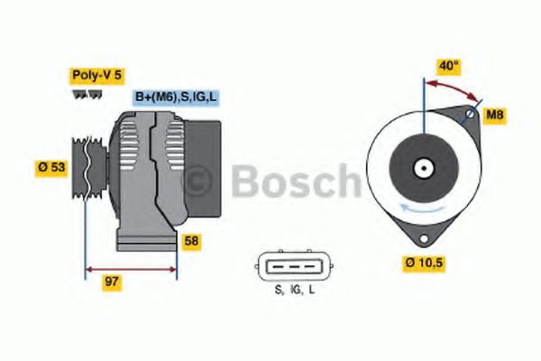 BOSCH 0 123 325 013 Генератор 70 для TOYOTA AVENSIS (Тойота/тоета Авенсис) BOSCH 0 123 325 013 Генератор 70 для TOYOTA AVENSIS (Тойота/тоета Авенсис)