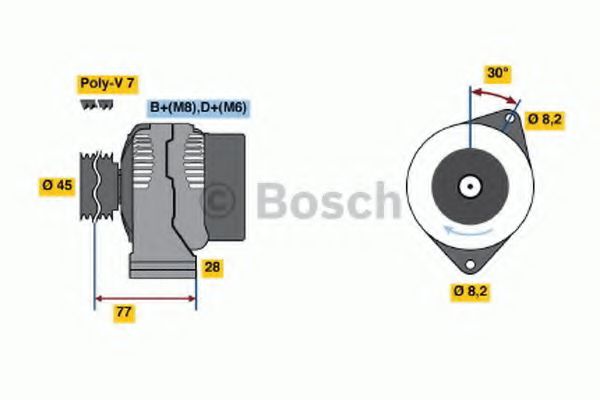 BOSCH 0 986 041 361 Генератор 