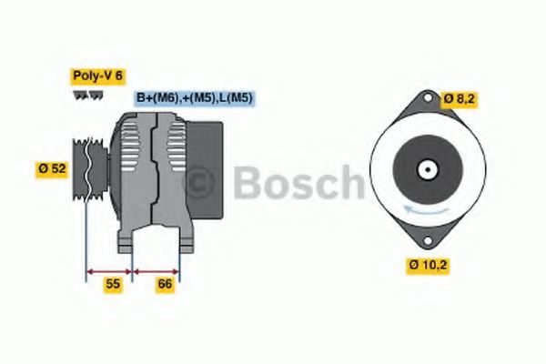 BOSCH 0 986 041 371 Генератор<br >05 1996 
