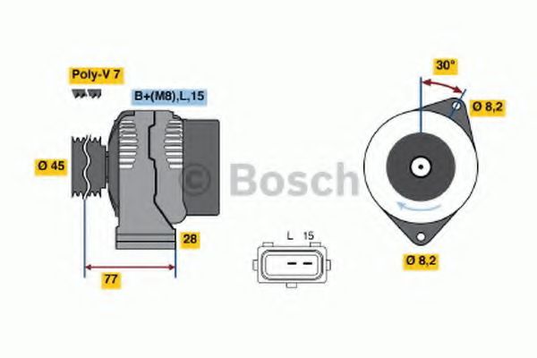 BOSCH 0 986 041 391 Генератор 