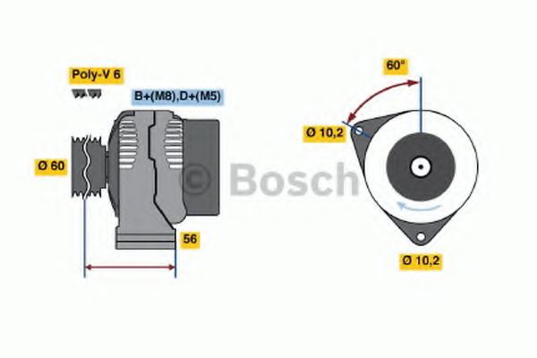 BOSCH 0 986 041 471 Генератор 