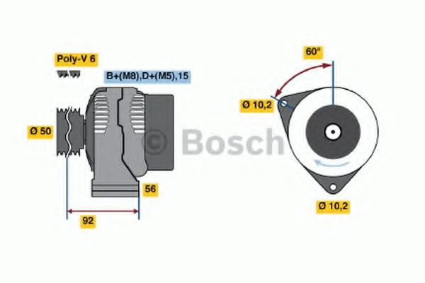 BOSCH 0 986 041 550 Генератор 
