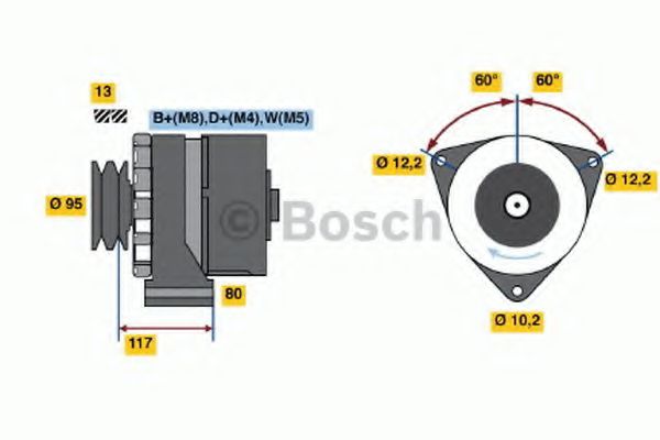 BOSCH 0 986 041 580 Генератор 