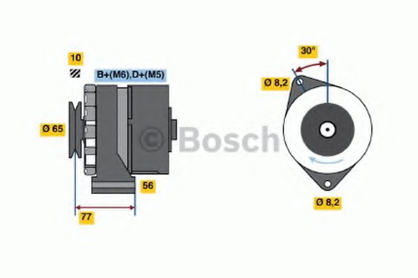 BOSCH 0 986 041 600 Генератор<br >65 