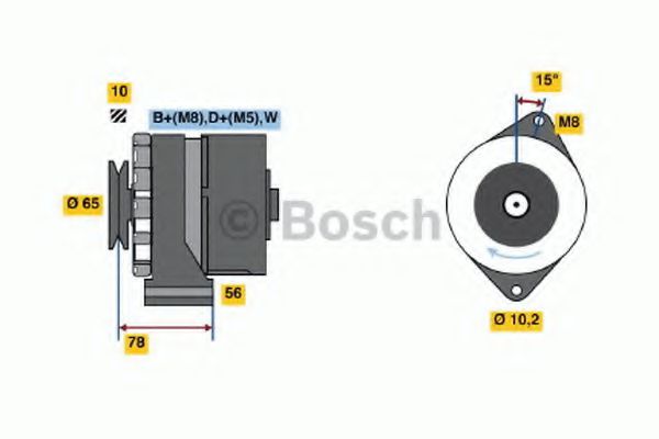 BOSCH 0 986 041 630 Генератор для VOLKSWAGEN JETTA II (Фольксваген Жэтта 2) BOSCH 0 986 041 630 Генератор для VOLKSWAGEN JETTA II (Фольксваген Жэтта 2)