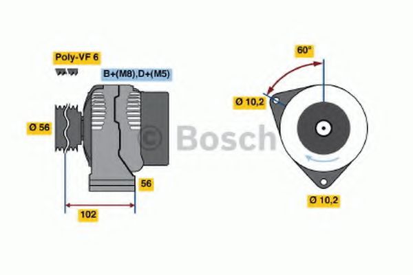 BOSCH 0 123 510 102 Генератор для MERCEDES-BENZ V-CLASS (Мэрcэдэс-бэнз V-cласс) BOSCH 0 123 510 102 Генератор для MERCEDES-BENZ V-CLASS (Мэрcэдэс-бэнз V-cласс)