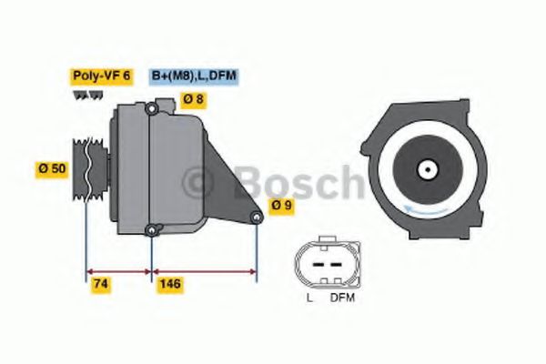 BOSCH 0 986 041 760 Генератор<br >150 