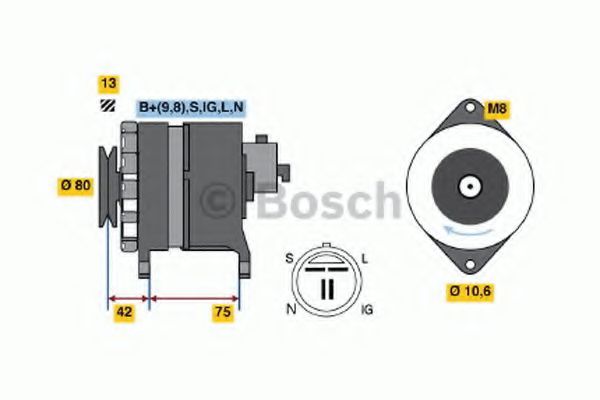 BOSCH 0 986 041 781 Генератор 