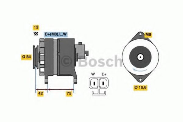 BOSCH 0 986 041 790 Генератор<br >для автомобилей без кондиционера 