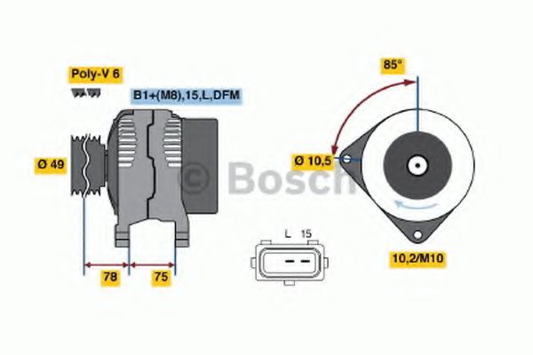 BOSCH 0 986 041 810 Генератор 