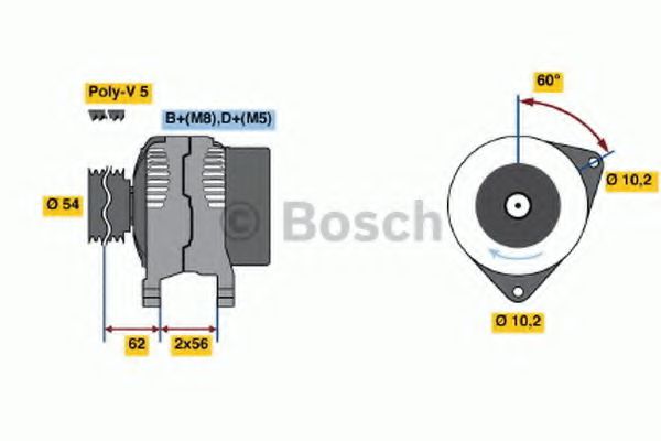 BOSCH 0 986 041 820 Генератор 