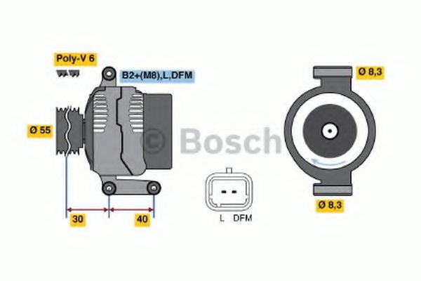 BOSCH 0 986 041 850 Генератор для автомобилей с кондиционером для DACIA LOGAN (Дача Логан) BOSCH 0 986 041 850 Генератор для автомобилей с кондиционером для DACIA LOGAN (Дача Логан)