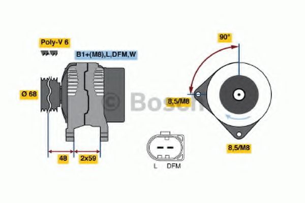BOSCH 0 986 041 900 Генератор 