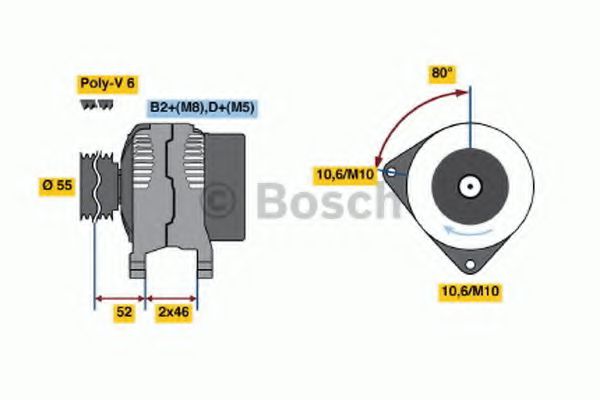 BOSCH 0 986 041 930 Генератор 