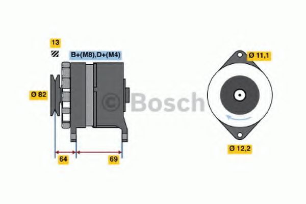 BOSCH 0 986 041 940 Генератор 