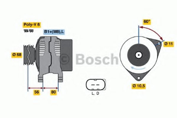 BOSCH 0 986 041 960 Генератор 