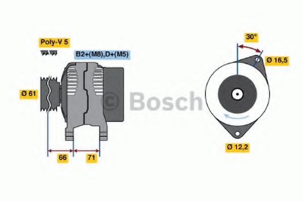 BOSCH 0 124 415 011 Генератор для автомобилей без кондиционера для FIAT PALIO (Фиат Палио) BOSCH 0 124 415 011 Генератор для автомобилей без кондиционера для FIAT PALIO (Фиат Палио)