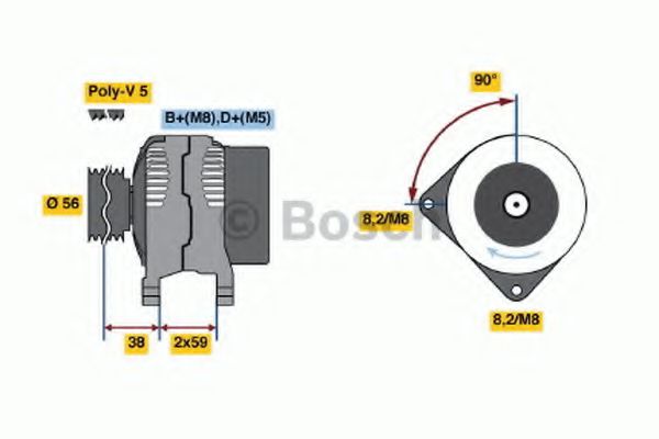 BOSCH 0 986 042 020 Генератор 