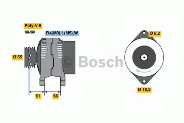 BOSCH 0 986 042 031 Генератор<br >75 
