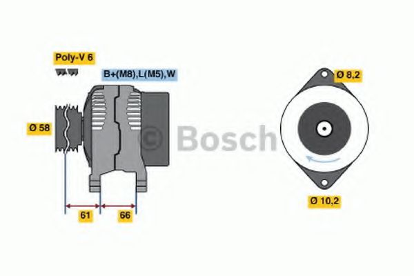 BOSCH 0 986 042 041 Генератор 