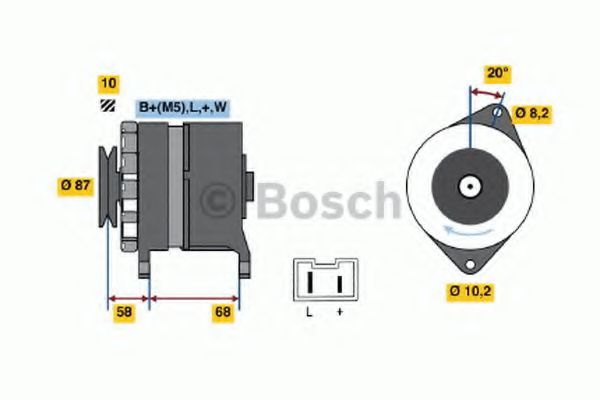 BOSCH 0 986 042 061 Генератор<br >90 