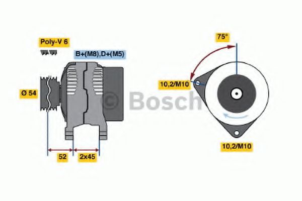 BOSCH 0 986 042 071 Генератор 70 для PEUGEOT 206 SW (Пежо 206 св) BOSCH 0 986 042 071 Генератор 70 для PEUGEOT 206 SW (Пежо 206 св)