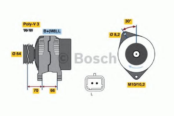 BOSCH 0 986 042 101 Генератор 