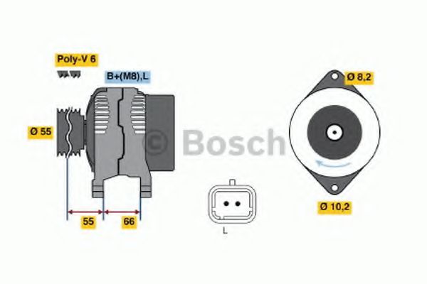BOSCH 0 986 042 191 Генератор 