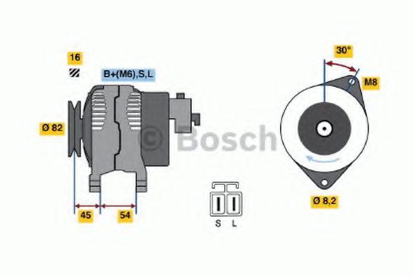 BOSCH 0 986 042 281 Генератор 