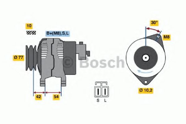 BOSCH 0 986 042 291 Генератор 
