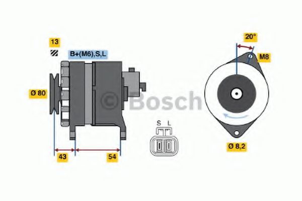 BOSCH 0 986 042 311 Генератор 