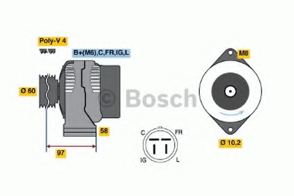 BOSCH 0 986 042 341 Генератор D16A8 для HONDA CIVIC V (Хонда Цивик 5) BOSCH 0 986 042 341 Генератор D16A8 для HONDA CIVIC V (Хонда Цивик 5)