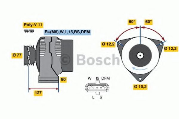 BOSCH 0 986 042 380 Генератор 