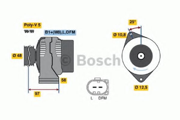 BOSCH 0 986 042 470 Генератор для ROVER 25 (Ровер 25) BOSCH 0 986 042 470 Генератор для ROVER 25 (Ровер 25)
