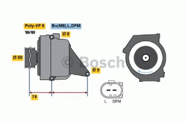 BOSCH 0 986 042 490 Генератор 
