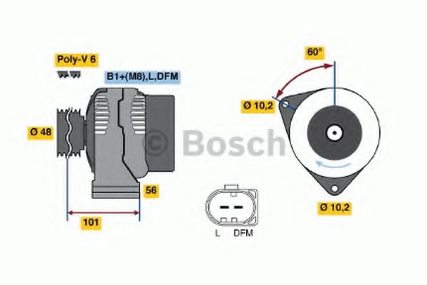 BOSCH 0 986 042 540 Генератор 