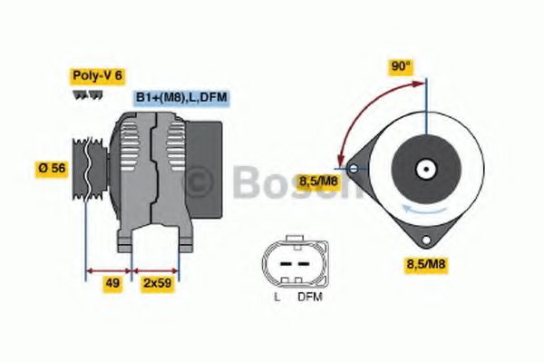BOSCH 0 986 042 600 Генератор 