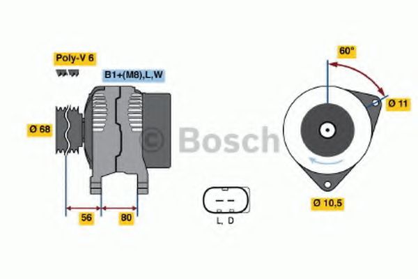BOSCH 0 986 042 670 Генератор 