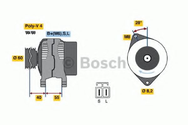 BOSCH 0 986 042 871 Генератор для HYUNDAI EXCEL (Хендай Эxcэл) BOSCH 0 986 042 871 Генератор для HYUNDAI EXCEL (Хендай Эxcэл)